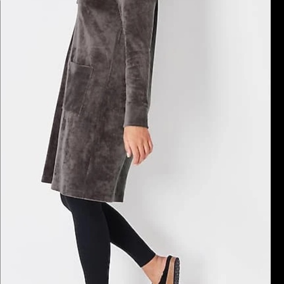 PURE JILL CRUSHED VELOUR DRESS - Picture 3 of 9